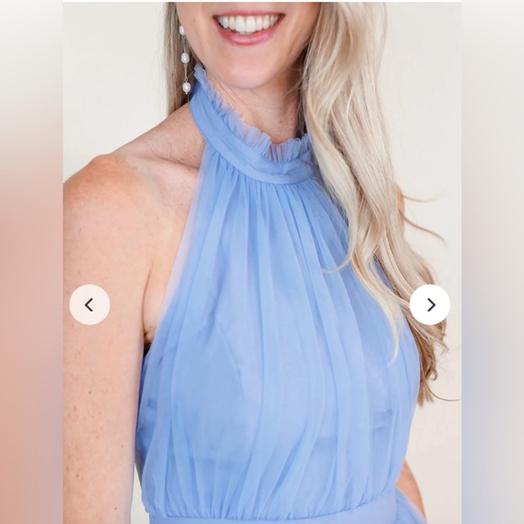 *NEW* Love Odette Lou Tulle Haltered Tiered Midi Dress - Picture 2 of 3